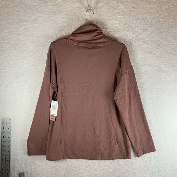 32 Degrees Heat Sweatshirt Women's Medium Plum Rose Drawstring Cowl Neck 7721 - Picture 7 of 8